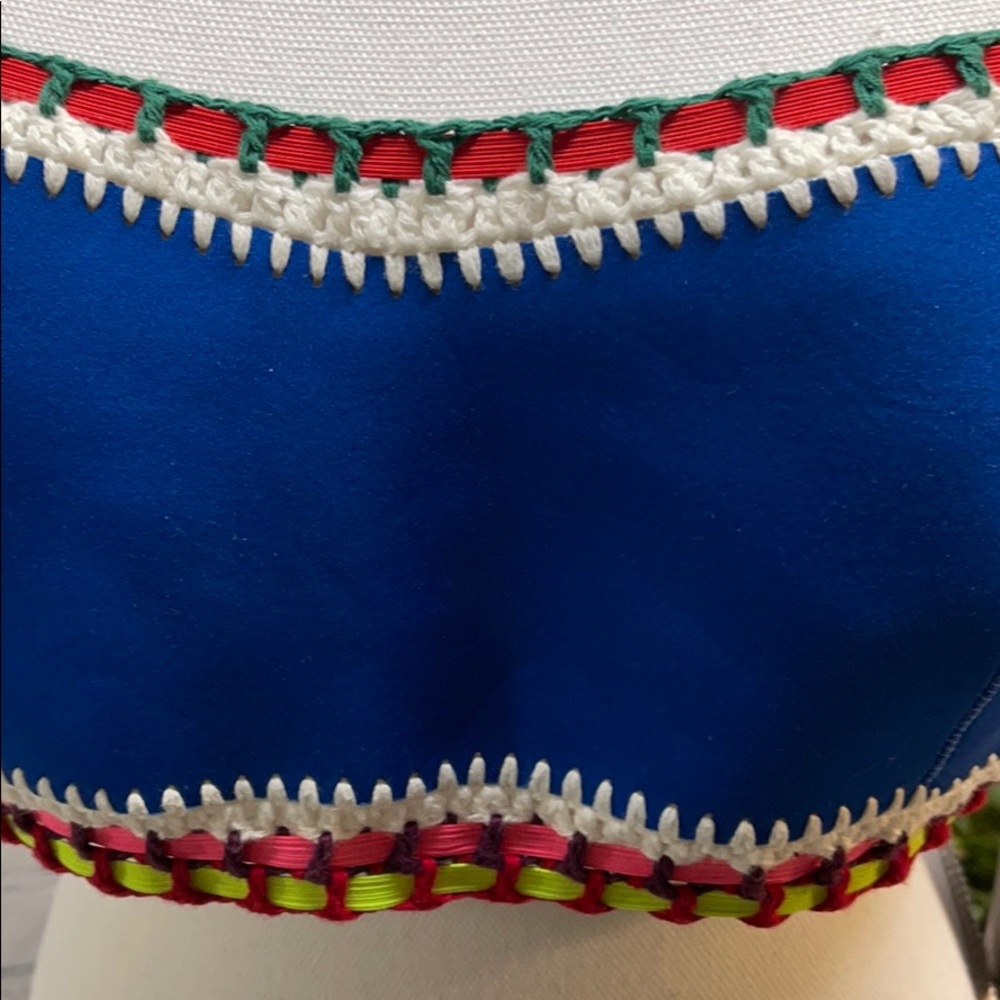 Boohoo Crochet Trim Swimsuit Top-Size 10 - Picture 3 of 5
